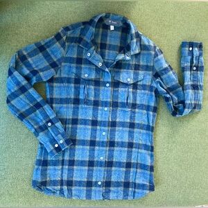 Ibex Women’s XS Taos Wool blend plaid snap button shirt, in excellent cond